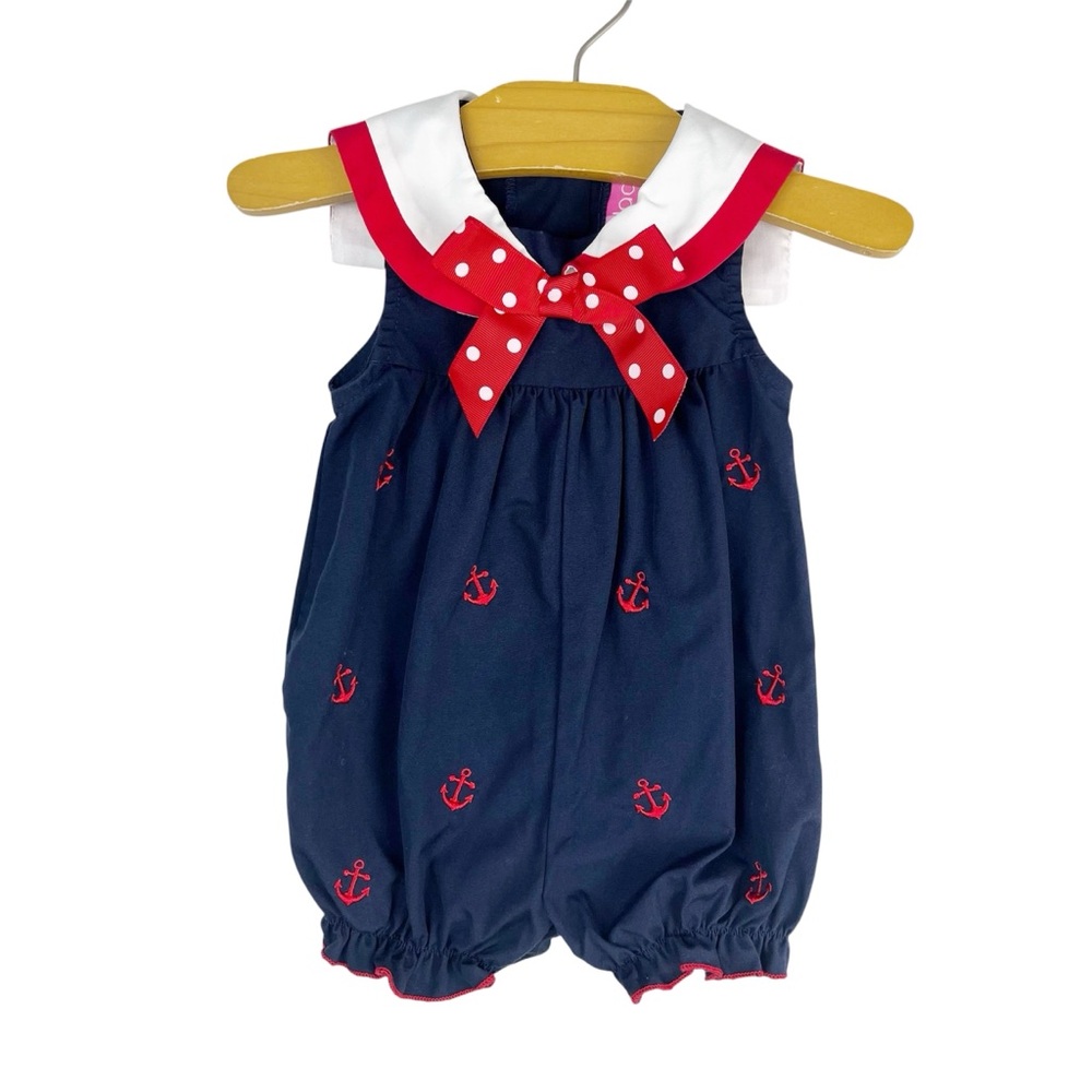 Good Lad Nautical Romper One Piece Anchors Size 12 Months